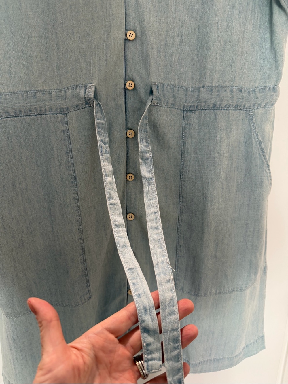 Faherty Light Blue Denim Shirt Dress - Picture 5 of 7
